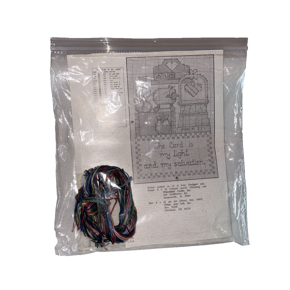 Jeremiah Junction SERENITY PRAYER Cross Stitch JL116 1991 Cross Stitch Kit READ - Picture 4 of 9